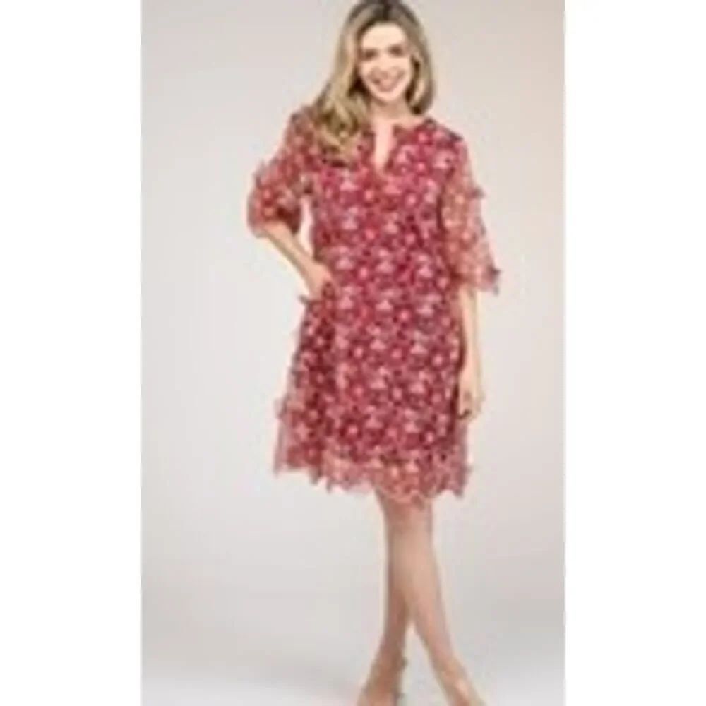 NWOT Beau & Ro Cornelia Mini Dress in Red Petal Women’s Sz. XL